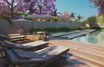 Vem ser feliz aqui!   janga garden residence é muito mais que um apartamento — é um estilo de vida!