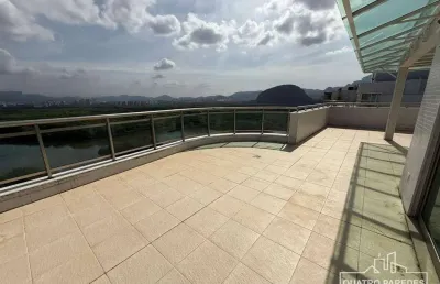 Cobertura exclusiva com vista deslumbrante para a lagoa e toda a península – condomínio saint barth, barra da tijuca