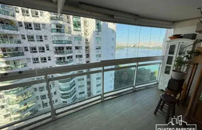 Quatro paredes imobiliária vende – península fit  apartamento impecável à venda no península fit! unidade de 3 qts sendo 1 suíte, 100m2, localizada em