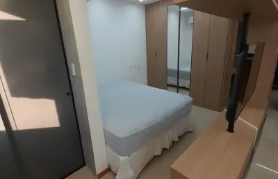 Alugo loft 100% mobiliado no edifício blue, 14º andar, condomínio completo