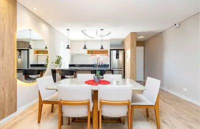 Apartamento moderno no bacacheri com varanda gourmet , área útil de 105m², 3 quartos e 2 vagas