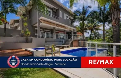 Casa com 4 suítes para locação - condomínio vista alegre café - vinhedo - sp