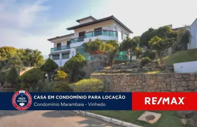Casa de condomínio com 6 quartos e 8 banheiros para alugar, 578 m² por r$ 15.000/mês