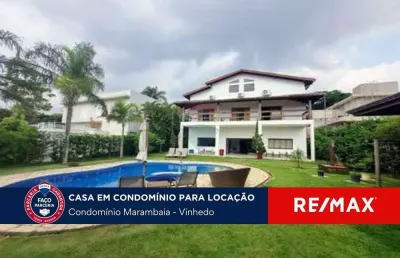 Casa para locação,1200m², condomínio marambaia, vinhedo, sp com 6 quartos e 9 banheiros