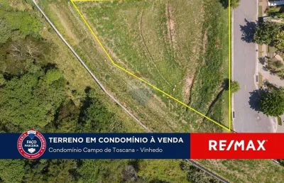 Terreno a venda no condomínio campo de toscana, vinhedo-sp
