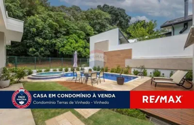 Vende-se casa com 4 dormitórios, escritório e piscina,  no terras de vinhedo  - vinhedo