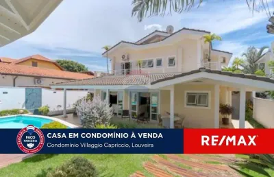 Vende-se casa com 3 suítes, escritório e piscina no condomínio villaggio capriccio - louveira.