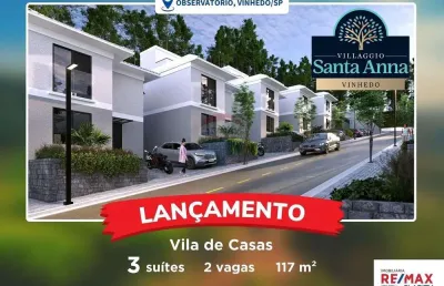 Lançamento - casa de condomínio a venda no villaggio santa anna - observatório, vinhedo/sp