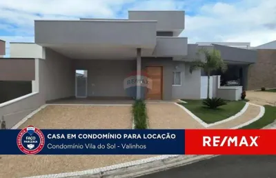 Casa para alugar, 187m² - r$ 9.900,00, condomínio vila do sol, valinhos/sp.