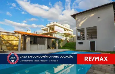 Casa com 4 dormitórios e edícula para locação - condomínio vista alegre - vinhedo  - sp