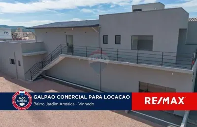 Salão comercial com estacionamento para locação em vinhedo