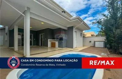 Casa condomínio com 3 suítes para locação em vinhedo