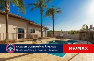 Casa à venda, 294 m, villagio capríccio-louveira , sp  com 4 quartos e 5 banheiros