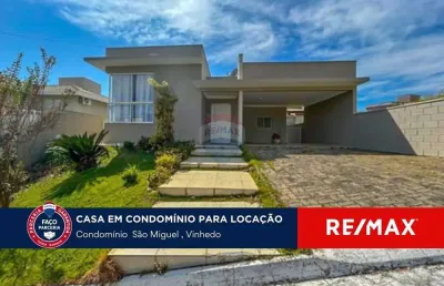 Casa com 3 suítes para locação no condomínio são miguel - vinhedo/sp