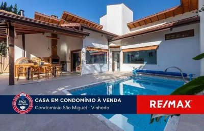 Casa térrea com 3 dormitórios para venda no condomínio são miguel - vinhedo/sp