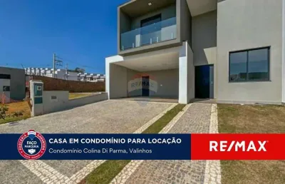 Casa para locação no condomínio colina di parma em valinhos/sp