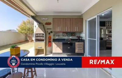 Casa térrea com 3 quartos, sendo 1 suíte e 1 suíte americana no condomínio piccollo villaggio