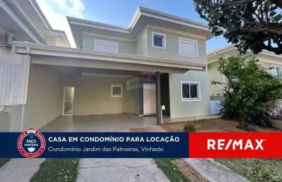 Casa para locação no condomínio jardim das palmeiras em vinhedo