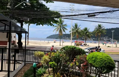 Apartamento duplex para alugar em frente praia 60m² 01 dorm. gonzaguinha, são vicente-sp