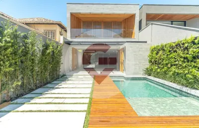Casa em condomínio fechado com 5 quartos à venda na rua ivaldo de azambuja, 222, barra da tijuca, rio de janeiro, 300 m2 por r$ 4.990.000