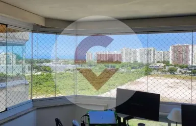 Cobertura com 3 quartos à venda na avenida salvador allende, 5400, recreio dos bandeirantes, rio de janeiro, 150 m2 por r$ 1.200.000
