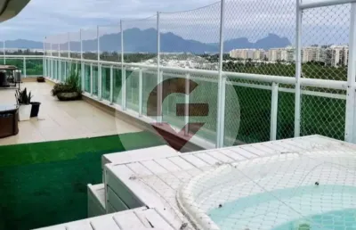 Apartamento com 4 quartos à venda na avenida salvador allende, 6300, recreio dos bandeirantes, rio de janeiro, 187 m2 por r$ 1.250.000