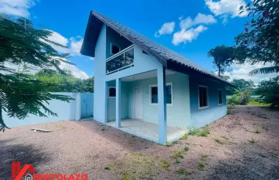 Oportunidade imperdível em itapoá! terreno duplo à 300m da praia com casa ampla!