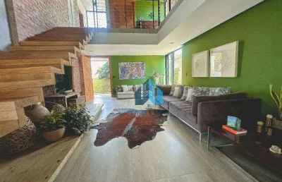 Casa espetacular com 3 suítes em meio a natureza, 420 m² à venda por r$ 2.100.000 - cond. pedras altas, aeroporto