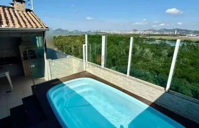 Cobertura duplex com lazer privativo vista para o mar em jardim camburi