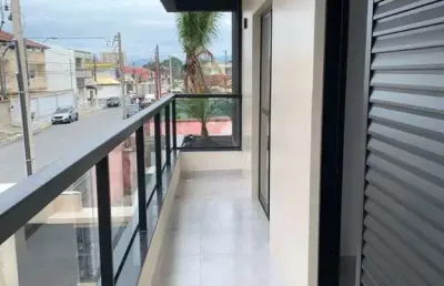 Casa em condomínio para venda em praia grande, antártica, 2 dormitórios, 1 banheiro, 1 vaga