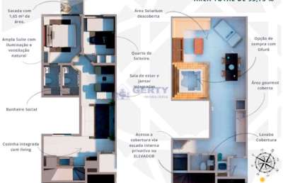 Cobertura residencial para venda - 95,75 m²!! campestre, santo andré