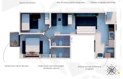 Apartamento residencial para venda - 45,80 m²!! campestre, santo andré