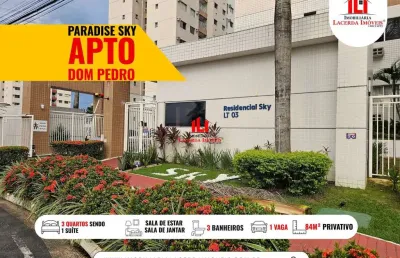 Apartamento para venda em manaus, dom pedro i, 3 dormitórios, 1 suíte, 3 banheiros, 1 vaga