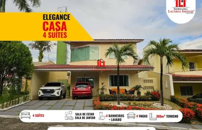 Casa em condomínio para venda em manaus, flores, 4 dormitórios, 4 suítes, 5 banheiros, 4 vagas