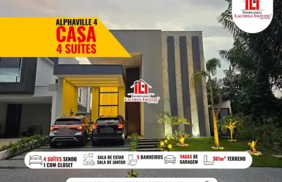 Casa em condomínio para venda em manaus, ponta negra, 4 dormitórios, 4 suítes, 5 banheiros, 4 vagas