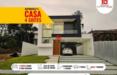 Casa em condomínio para venda em manaus, ponta negra, 4 dormitórios, 4 suítes, 6 banheiros, 4 vagas