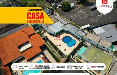 Casa em condomínio para locação em manaus, adrianópolis, 6 dormitórios, 6 suítes, 7 banheiros, 6 vagas