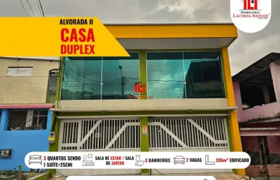 Casa para venda em manaus, alvorada, 3 dormitórios, 1 suíte, 3 banheiros, 2 vagas