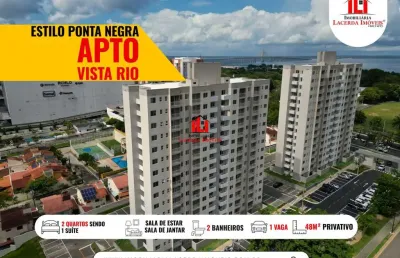 Apartamento para venda em manaus, ponta negra, 2 dormitórios, 2 suítes, 1 banheiro, 1 vaga