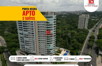 Apartamento para venda em manaus, tarumã, 3 dormitórios, 3 suítes, 4 banheiros, 3 vagas