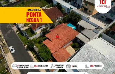 Casa em condomínio para venda em manaus, ponta negra, 4 dormitórios, 2 suítes, 4 banheiros, 4 vagas