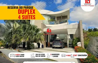 Casa em condomínio para venda em manaus, ponta negra, 4 dormitórios, 4 suítes, 5 banheiros, 4 vagas