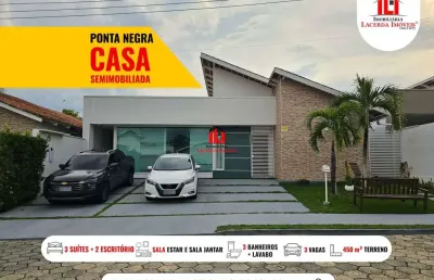 Casa em condomínio para venda em manaus, ponta negra, 3 dormitórios, 1 suíte, 4 banheiros, 4 vagas