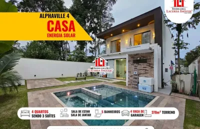 Casa em condomínio para venda em manaus, ponta negra, 4 dormitórios, 3 suítes, 4 banheiros, 4 vagas