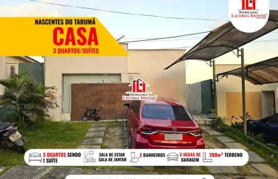 Casa em condomínio para venda em manaus, tarumã-açu, 3 dormitórios, 1 suíte, 2 banheiros, 3 vagas