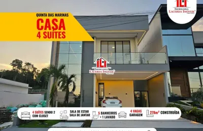 Casa em condomínio para venda em manaus, ponta negra, 4 dormitórios, 4 suítes, 5 banheiros, 4 vagas