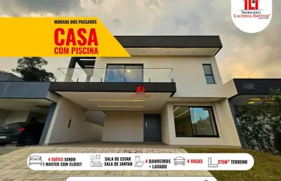 Casa em condomínio para venda em manaus, ponta negra, 4 dormitórios, 4 suítes, 5 banheiros, 4 vagas