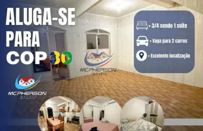 Casa mobiliada para alugar na cop 30, com 3 quartos sendo 1 suíte em belém