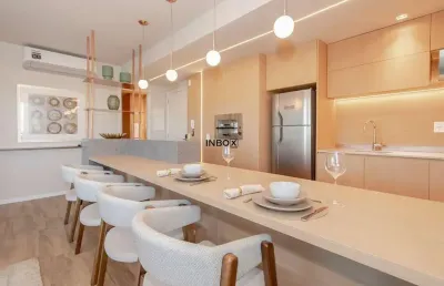 Inbox cia imobiliaria vende excelente apto de 1 dormitório 100% mobiliado e decorado, com 2 vagas individuais no hom nlo em porto alegre.