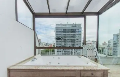 Cobertura duplex com lareira, jacuzzi e churrasqueira e 2 vagas